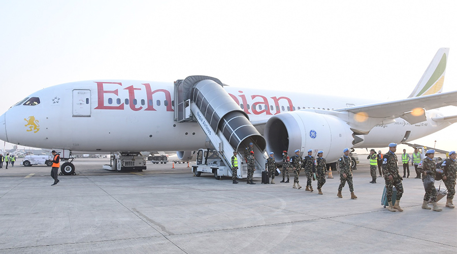 सेन्ट्रल अफ्रिकन रिपब्लिकमा तैनाथ नेपाली शान्ति सैनिकको अदलीबदली