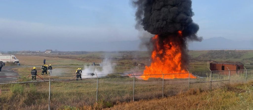त्रिभुवन विमानस्थलमा आगलागी नियन्त्र अभ्यास