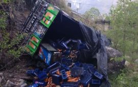 गुल्मीमा ट्रक दुर्घटना हुँदा २ जना घाइते