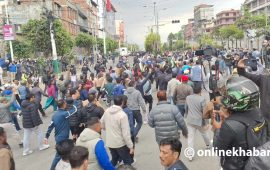 एमाले प्रदर्शनले माइतीघर क्षेत्र तनावग्रस्त