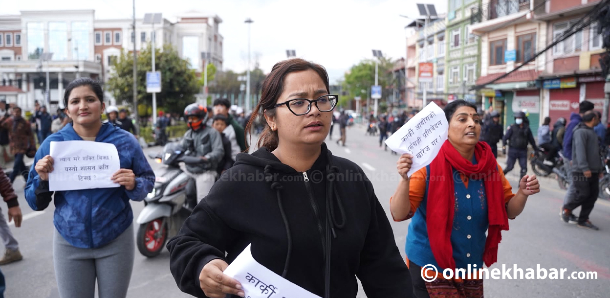 ओली गिरफ्तारीको प्रतिवादमा एमाले