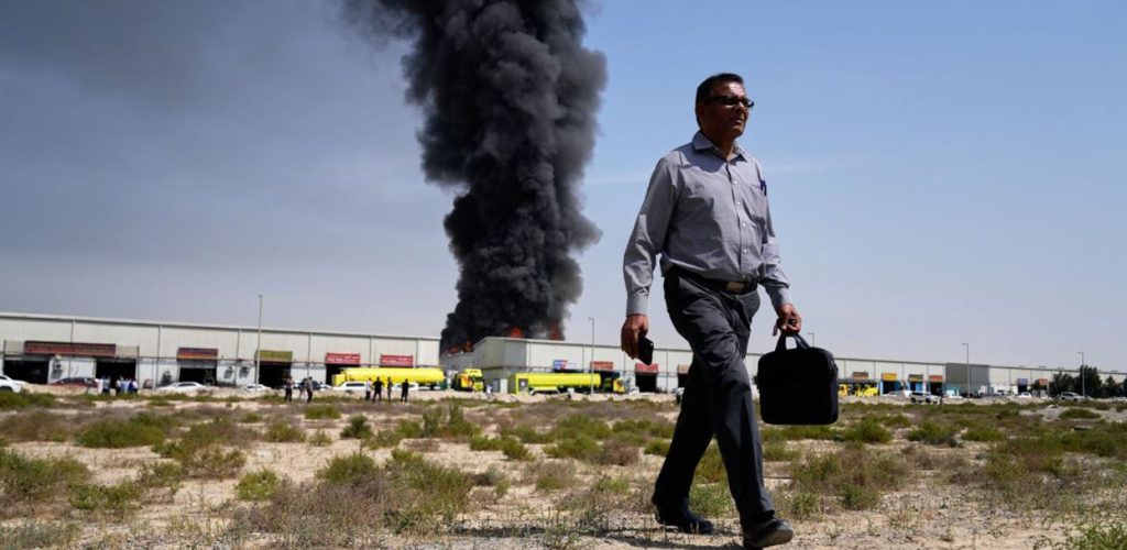 अबुधाबी औद्योगिक कम्प्लेक्समा ड्रोन आक्रमणबाट आगलागी