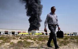 अबुधाबी औद्योगिक कम्प्लेक्समा ड्रोन आक्रमणबाट आगलागी