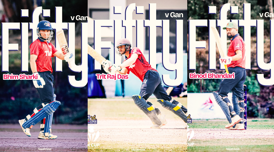 भीम, विनोद र तृतको अर्धशतकमा आर्मीको सहज जित