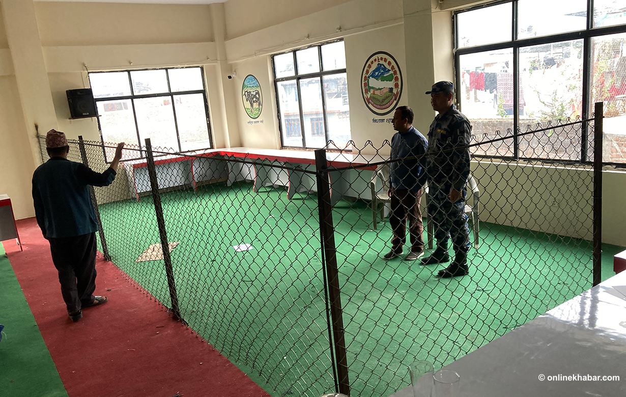 बागलुङका २ मतगणनास्थलमा फलामे तारजाली र सीसीटीभी
