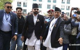 सिलाम साक्मा लगाएर शपथमा पुगे बालेन