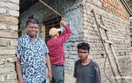 हुकिङ गर्दा करेन्ट लागेर श्रीमती गुमाएका माझीको घरमा बल्ल मिटर जडान