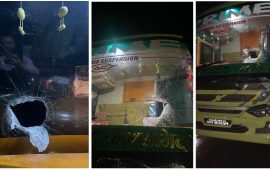 गुडिरहेको नाइट बसको क्याबिनमा जब ढुंगो बजारियो…