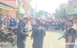 धनगढीमा पनि ओली–लेखकको रिहा माग्दै प्रदर्शन