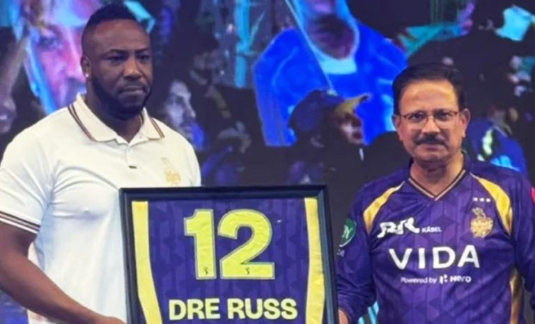 रसेलको सम्मानमा केकेआरले रिटायर गर्‍यो १२ नम्बर जर्सी