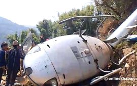 खोटाङमा हेलिकप्टर दुर्घटना