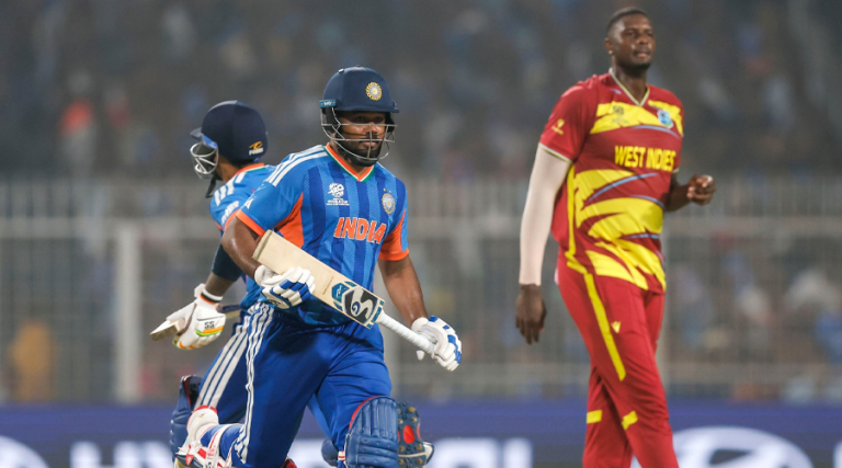 सामसनको शानदार ब्याटिङमा भारत टी-२० विश्वकपको सेमिफाइनलमा, वेस्ट इन्डिज बाहिरियो