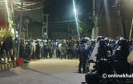 ओली निवास गुण्डुमा बाक्लो संख्यामा प्रहरी