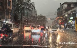 हावाहुरीसहितको वर्षाले काठमाडौं पनि अस्तव्यस्त