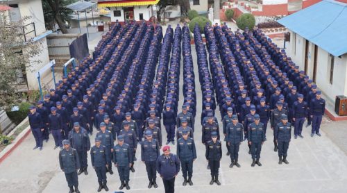 तस्वीरमा रोल्पाका निर्वाचन प्रहरीको बिदाइ