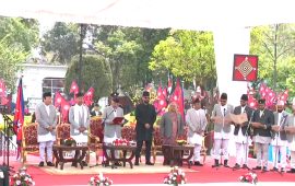 नवनियुक्त मन्त्रीहरूले लिए शपथ