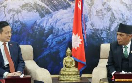 राष्ट्रिय सभा अध्यक्ष दाहालसँग चिनियाँ राजदूत चाङको शिष्टाचार भेट