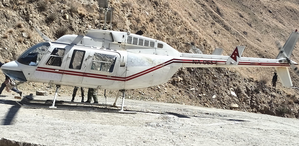 माथिल्लो डोल्पामा खटिएका ५ निर्वाचन कर्मचारी बिरामी, सेनाको हेलिकप्टरमार्फत उद्धार
