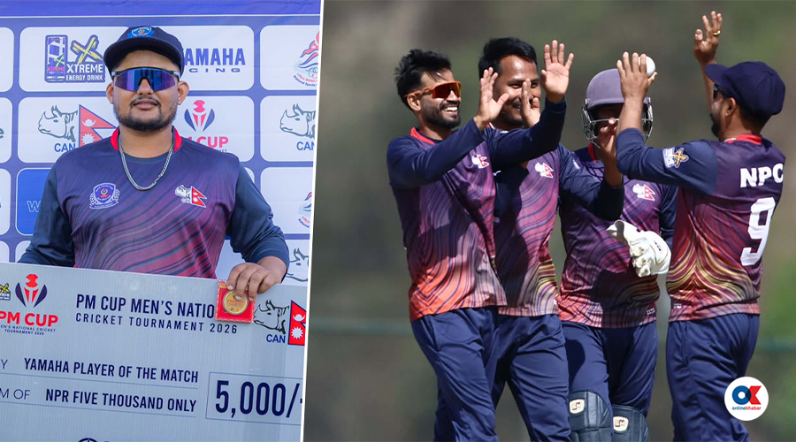 पुलिसको जितमा दिनेशको अलराउन्ड प्रदर्शन, चलेन एपीएफको ब्याटिङ