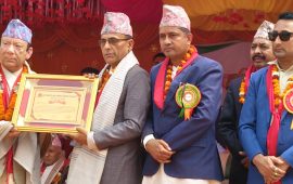 प्रधानन्यायाधीश राउतलाई गृहनगरमा अभिनन्दन