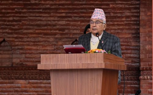 जनताद्वारा अभिव्यक्त राष्ट्र निर्माणको दायित्व पूरा गर्न राष्ट्रपतिको आह्वान