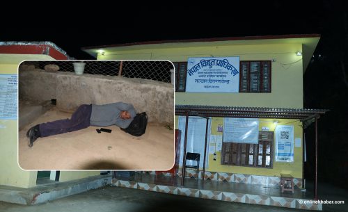 ३ थान मिटरबक्स लिन मध्यरातसम्म धर्नामा बसे वडाध्यक्ष