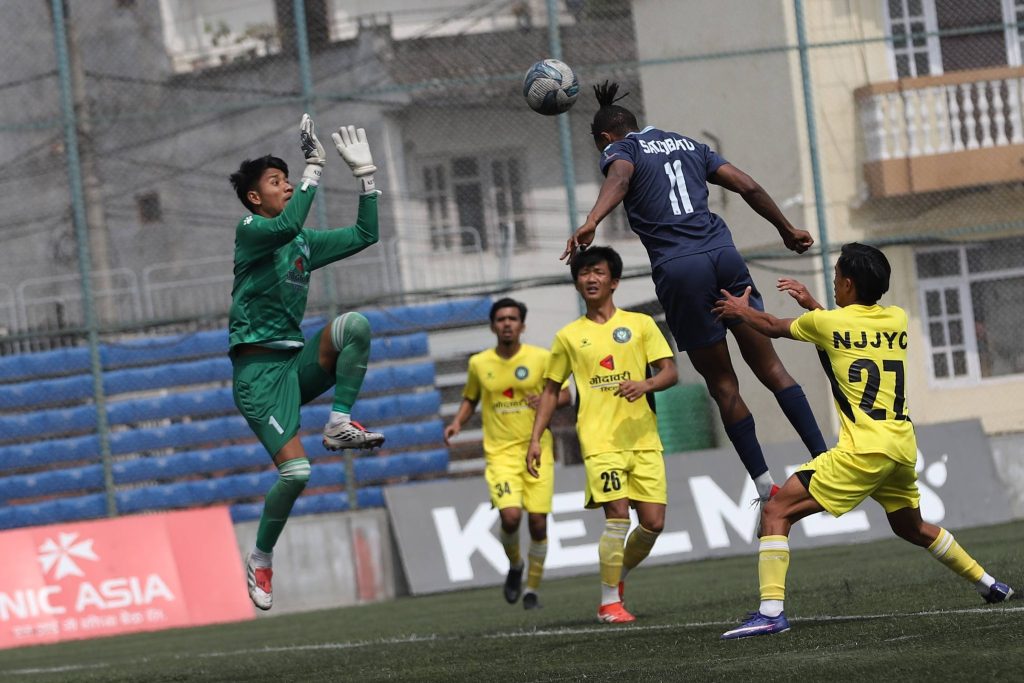 राष्ट्रिय लिग फुटबलमा दुबै खेल बराबर, नव जन जागृतिलाई पहिलो अंक