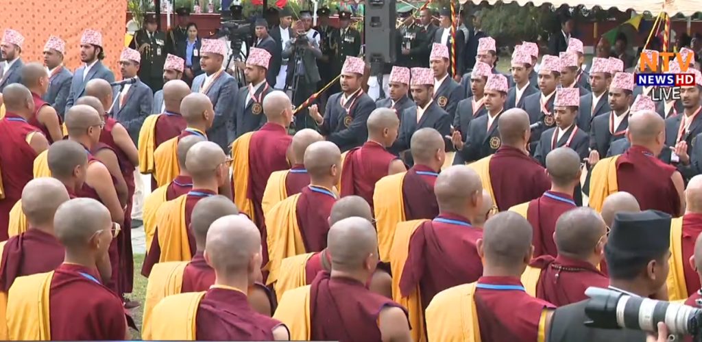 प्रधानमन्त्री बालेनको शपथमा स्वस्ति र मंगलवाचन