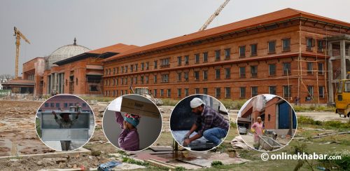 नयाँ संसद् भवनमा सांसदहरूलाई स्वागत गर्ने चटारो (तस्वीरहरू)