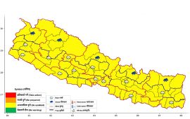 आज पनि केही ठाउँमा हावाहुरी र चट्याङसहित असिना पानी पर्ने