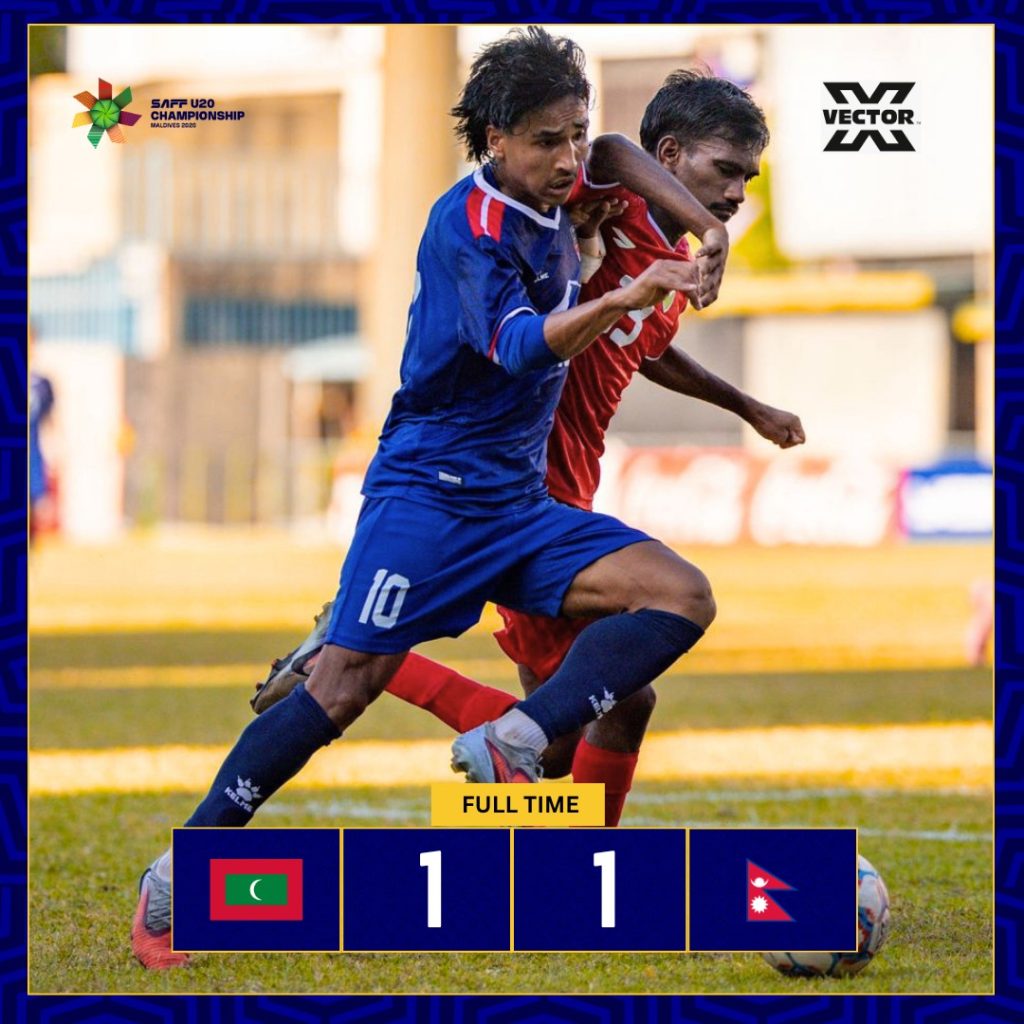 साफ यू-२० च्याम्पियनसिप : नेपाल समूह ए को विजेता बन्दै सेमिफाइनलमा