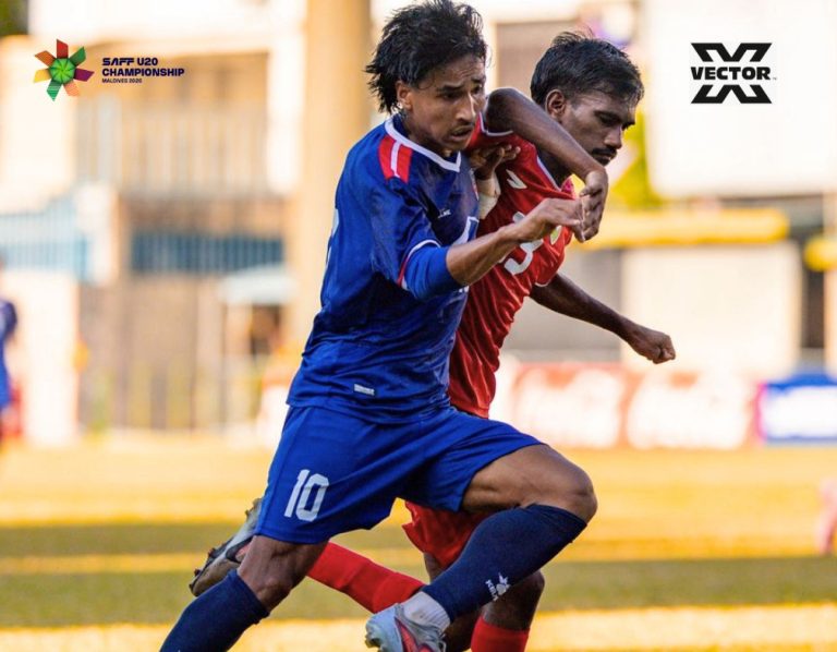 साफ यू-२० च्याम्पियनसिप : नेपाल समूह ए को विजेता बन्दै सेमिफाइनलमा