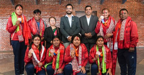 एसियन बिच गेम्समा पदक विजेता बिच कबड्डी टोलीको स्वागत