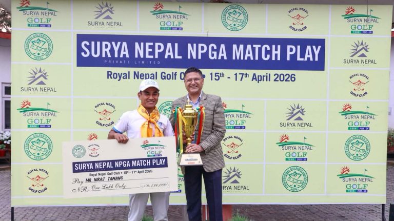 साविक विजेता निरजले गरे सूर्य नेपाल एनपीजीए म्याच प्लेको उपाधि रक्षा
