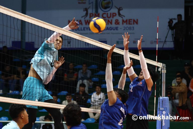 दशौं पीएम कप एनभीए भलिबल लिगमा पुलिसको दुवै टिम विजयी