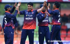 लिग २ क्रिकेटमा नेपाल र ओमान खेल्दै