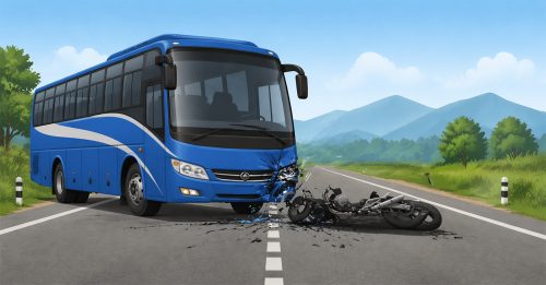 उदयपुरमा बसको ठक्करबाट एकजनाको मृत्यु