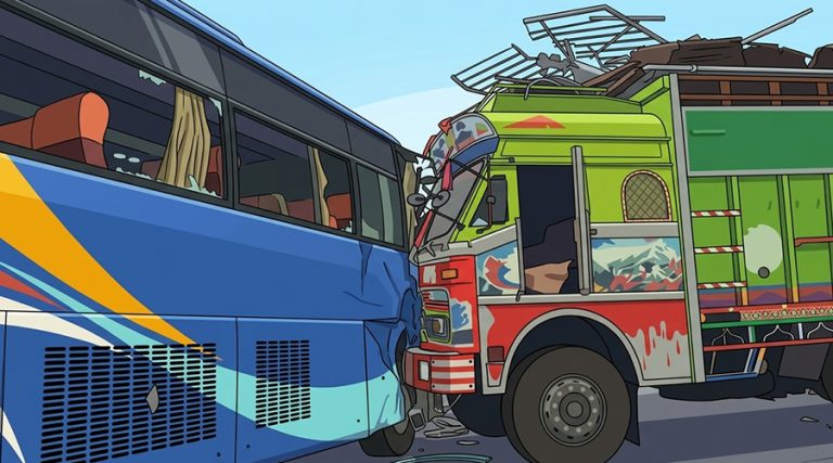 म्याग्दीमा बस र ट्रक ठोक्किँदा १५ जना भारतीय तीर्थयात्री घाइते