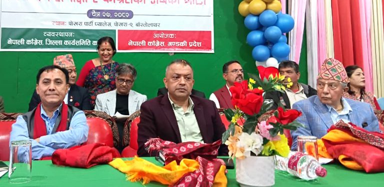 गण्डकी कांग्रेसको चुनावी समीक्षामा प्रश्नले घेरिए गगन