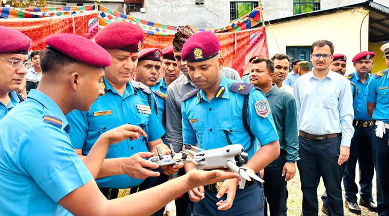 लेटाङमा ड्रोनबाट निगरानी