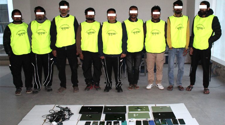 अपार्टमेन्ट भाडामा लिएर अनलाइन जुवा, दुई भारतीयसहित ९ जना पक्राउ