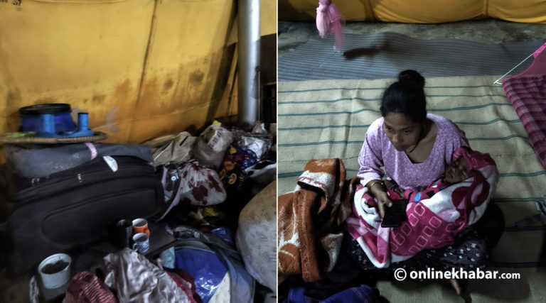 सुकुमवासी बसिरहेको आश्रममा पानी पस्यो