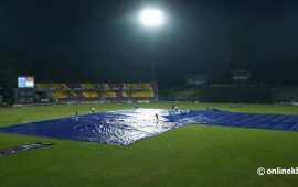 वर्षाका कारण रोकियो नेपाल र यूएईबीचको खेल