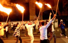 पेट्रोलियम पदार्थको मूल्यवृद्धि विरुद्ध काठमाडौंमा प्रदर्शन