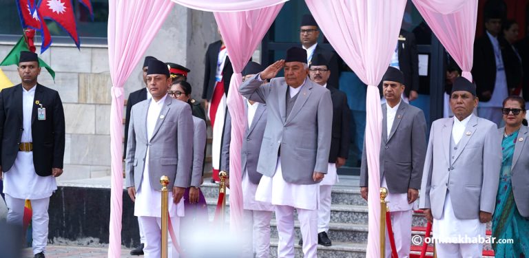 संघीय संसद्को संयुक्त बैठकलाई सम्बोधन गर्न पुगे राष्ट्रपति पौडेल