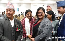 उपसभामुख निर्वाचित भएपछि संसद्‌मा रुबीको खुसी (तस्वीरहरू)