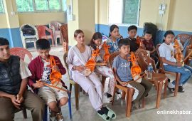 स्याङ्जामा बालबालिकालाई सिकाइँदै सारङ्गी, जोगाइँदै मौलिक संस्कृति