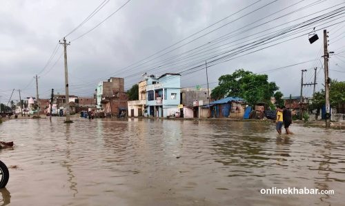 सामान्य वर्षामै सिरहाको लक्ष्मीचोक क्षेत्रमा डुबान
