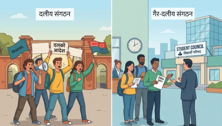 दलीय विद्यार्थी संगठन प्रतिबन्ध : कस्तो छ अभ्यास छ विदेशमा ?