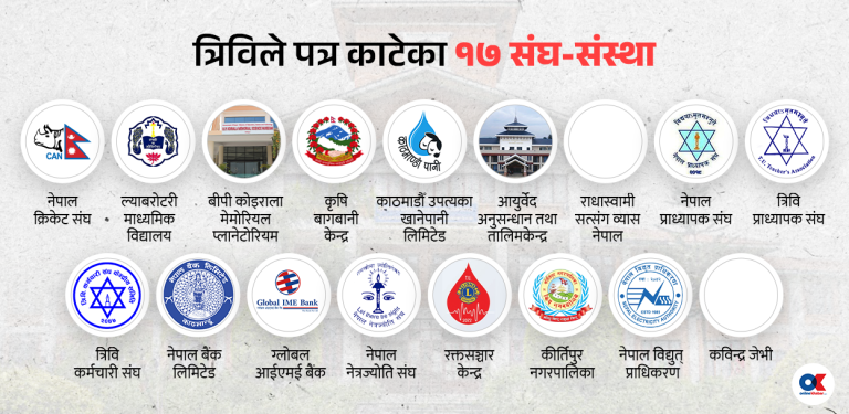 यी हुन् त्रिविले जग्गा खाली गर्न पत्र काटेका १७ संघ-संस्था